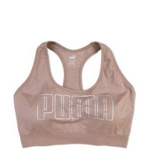 Puma Women's Plus Active Big Logo Sports Bra Taupe